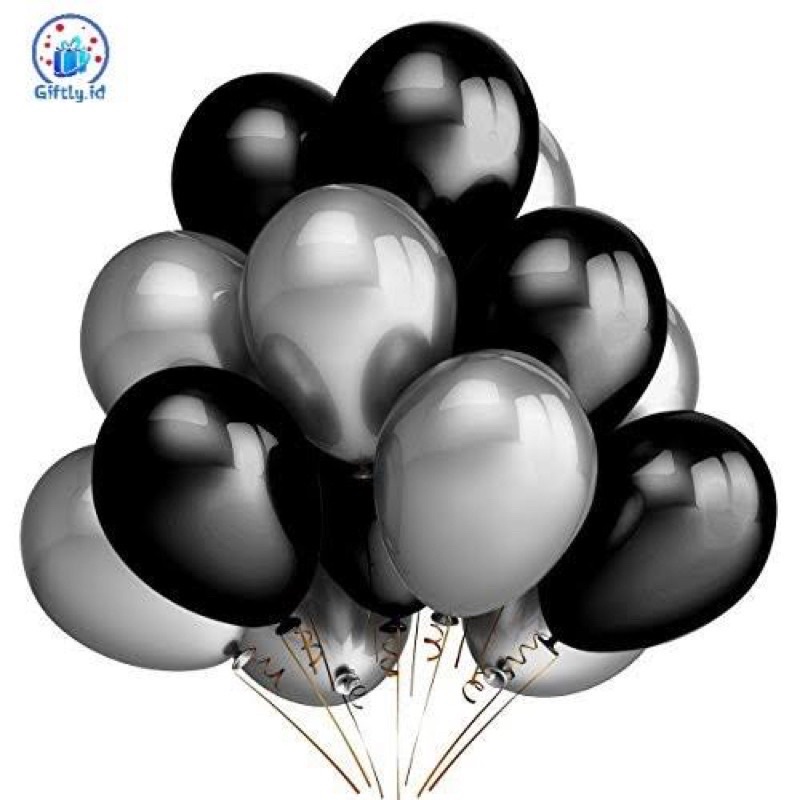 10pcs BALON METALIK/Balon doff/ balon silver-balon hitam-balon rosegold-balon putih-balon gold-balon