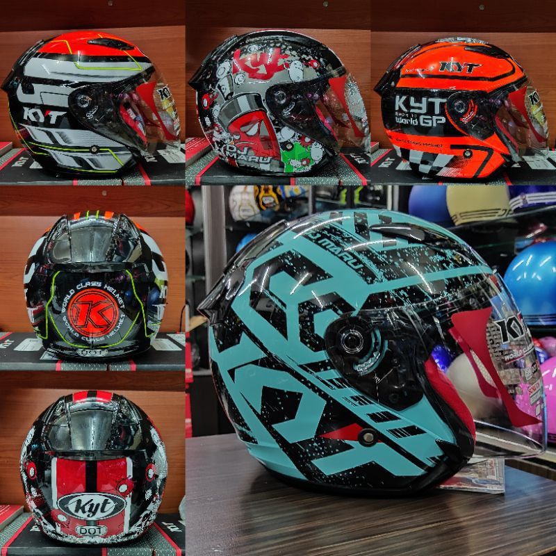 Helm half KYT dj maru motif