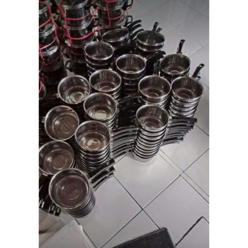 Panci susu milk pot pan gagang panci mie rebus merebus air susu milkpan stainless steel