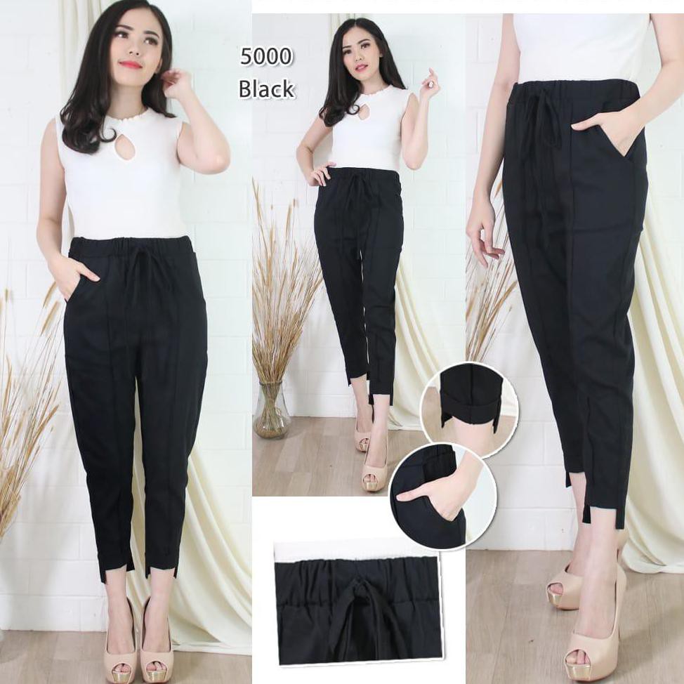 CELANA PANJANG WANITA-CELANA KATUN IMPORT-CELANA WANITA M L XL-CELANA BAHAN KATUN STRETCH