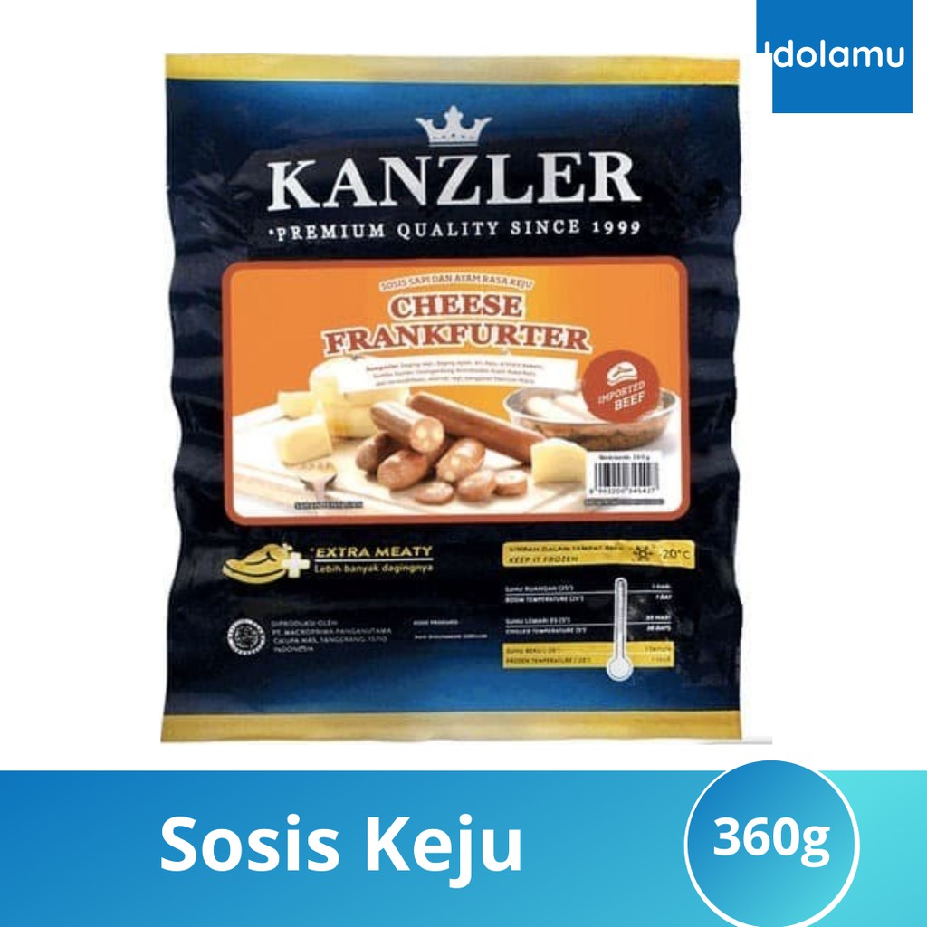 

sosis keju cheese frankfurter 360 gr KANZLER