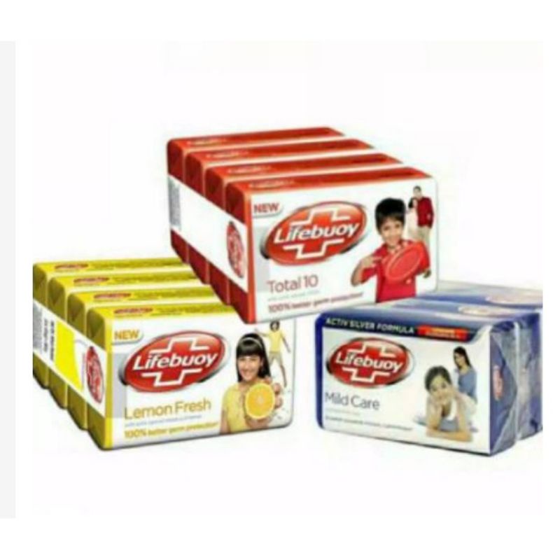 Lifebuoy Bar Soap Sabun Batang Mandi 4x100gr Besar