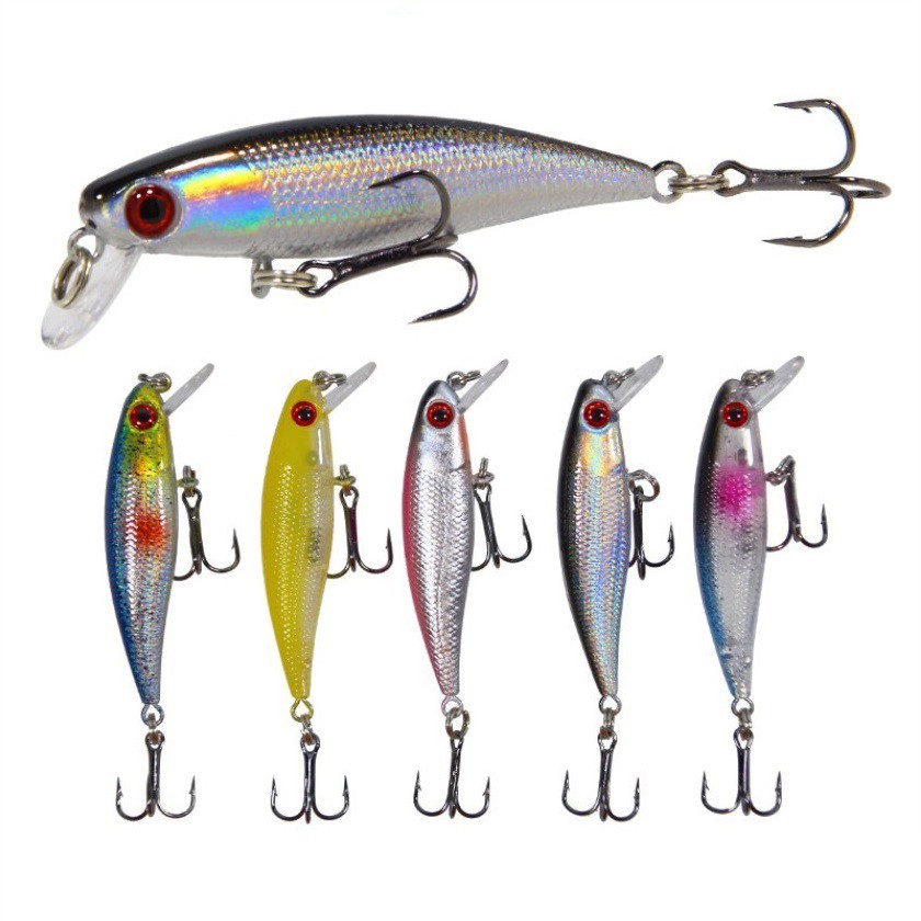 Shengyao 1Pcs Umpan Ikan Minnow Pancing 4.3g 6.5cm Untuk Memancing Ikan Bass Fishing Lure Swimbait Bait