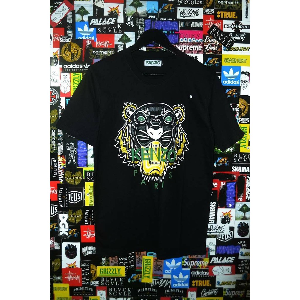 N1103 BAJU TSHIRT KAOS KENZO PARIS TIGER YELLOW BLACK TSHIRT KENZO TSHIRT DISTRI