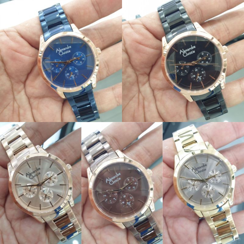 Jam Tangan Alexander Christie 2915 AC 2915 Tali Stainless Mesin Baterai Original d3.6cm garansi 1thn