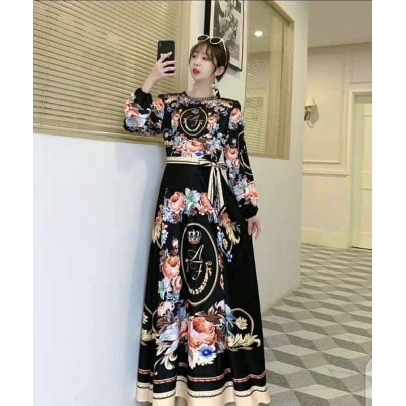 "DiNaR" Gamis Dress Bangkok BKK Import Ori Katun Silk Satin Terbaru Kekinian Muslimah Cantik Murah
