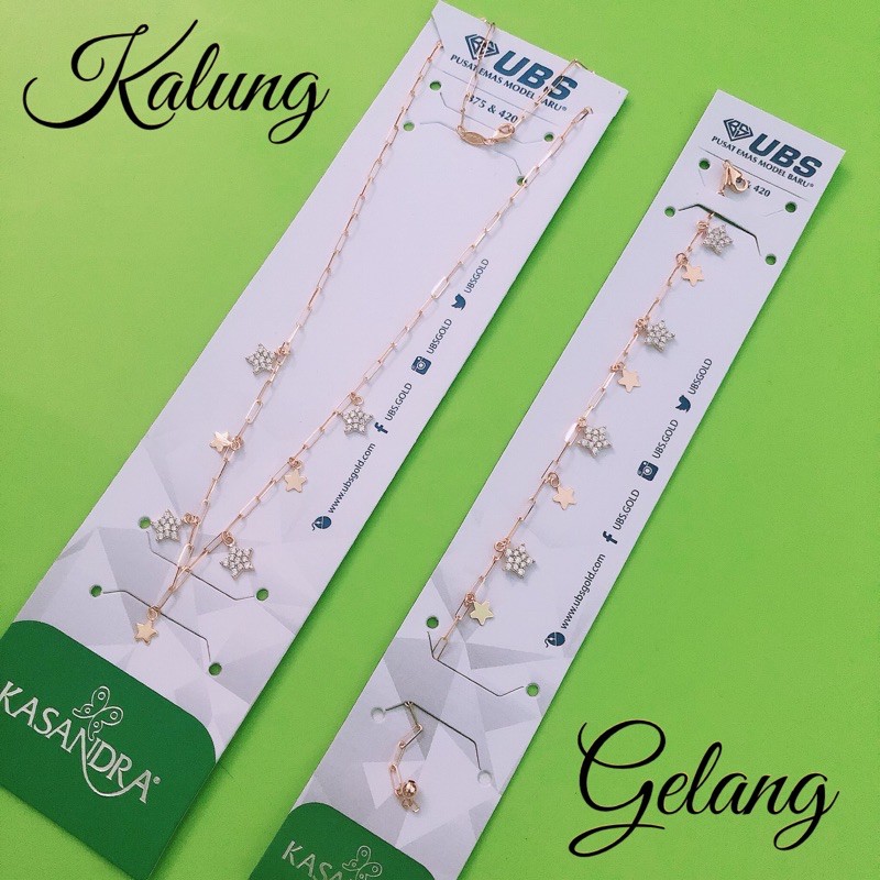 Kalung dan Gelang pipih bintang UBS