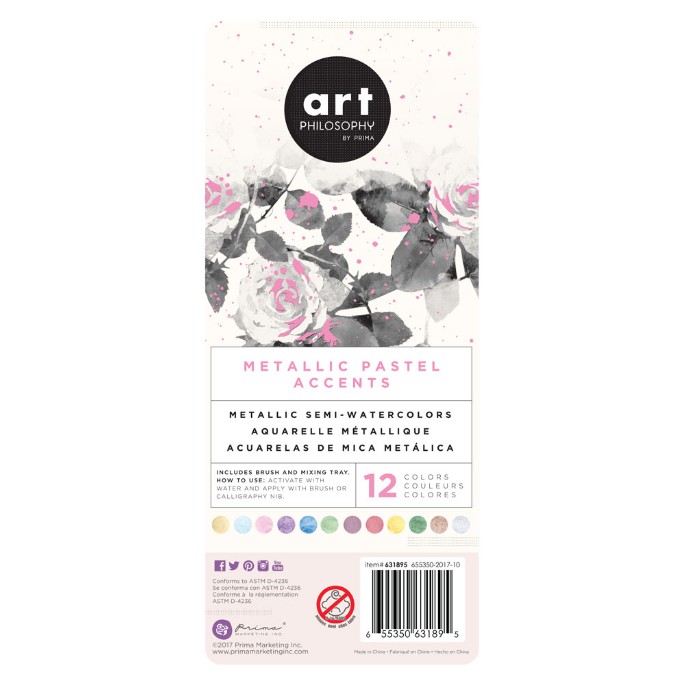 Art Philosophy - Pastel Metallic Accents Watercolor Set