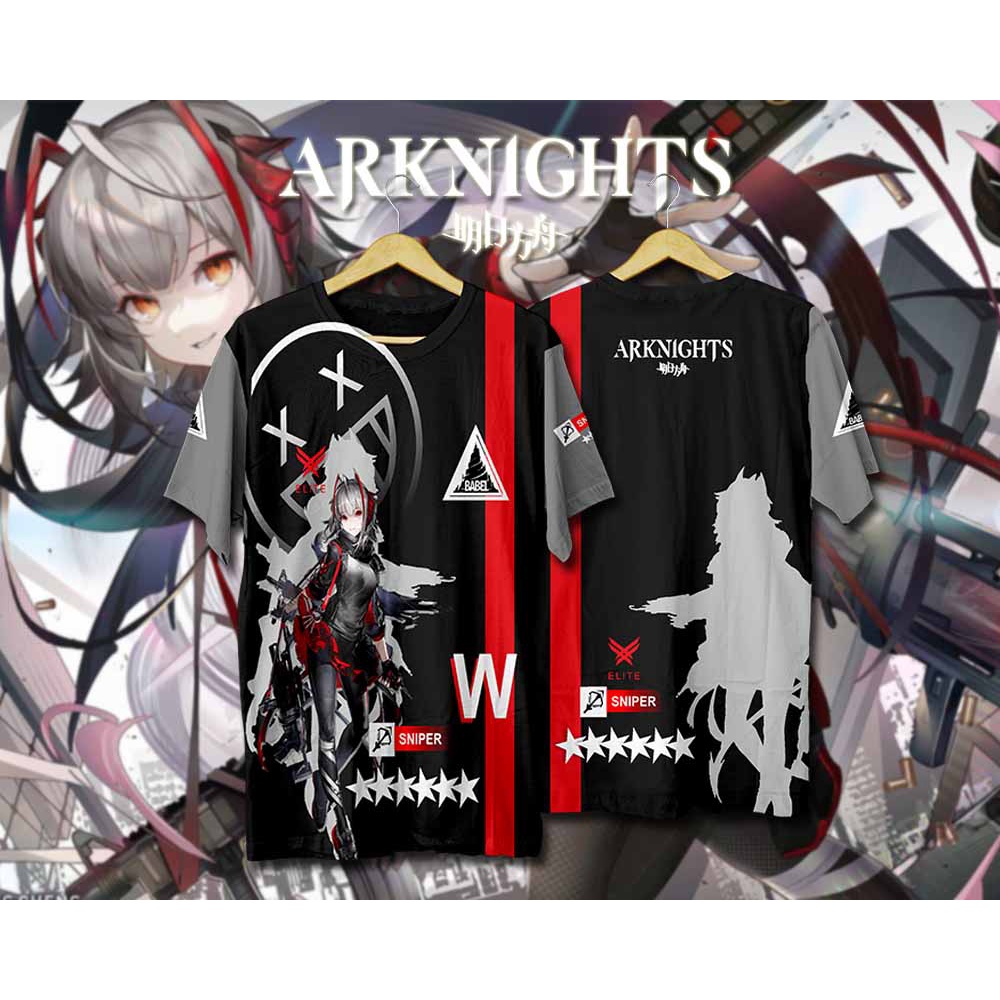 Baju Kaos Anime Game ARKNIGHTS W Full Print
