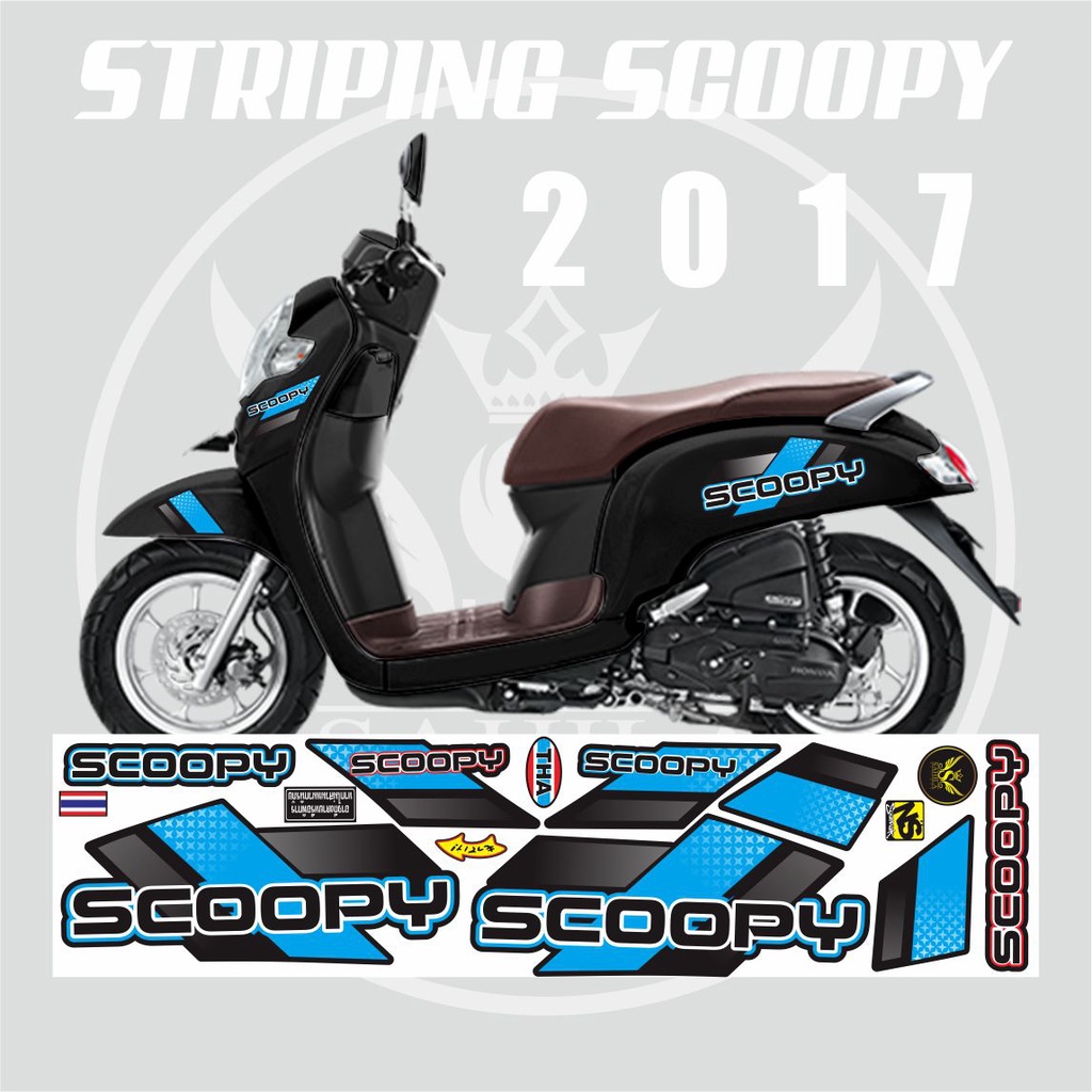 STRIPING VARIASI SCOOPY VARIASI LIS SCOOPY SIMPLE / VARIASI STRIPING SCOOPY 2017 SIMPLE 001 BIRU