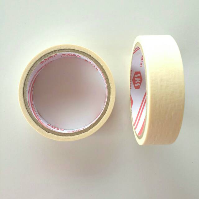  Lakban Kertas  Masking Tape Sks 1 Inch 2 5cm Shopee 