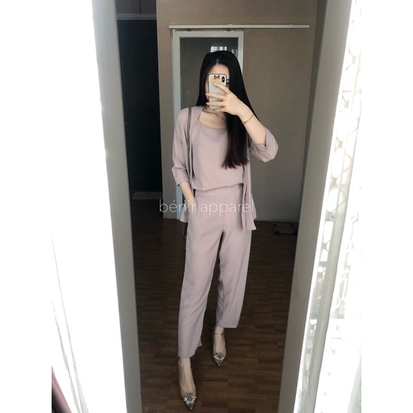 Novela set pants benir apparel-nude