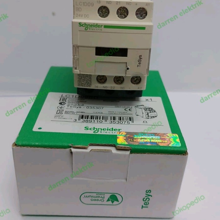 Produk Terbaru Kontaktor Schneider Lc1D09Bd, 24Vdc 25Amper