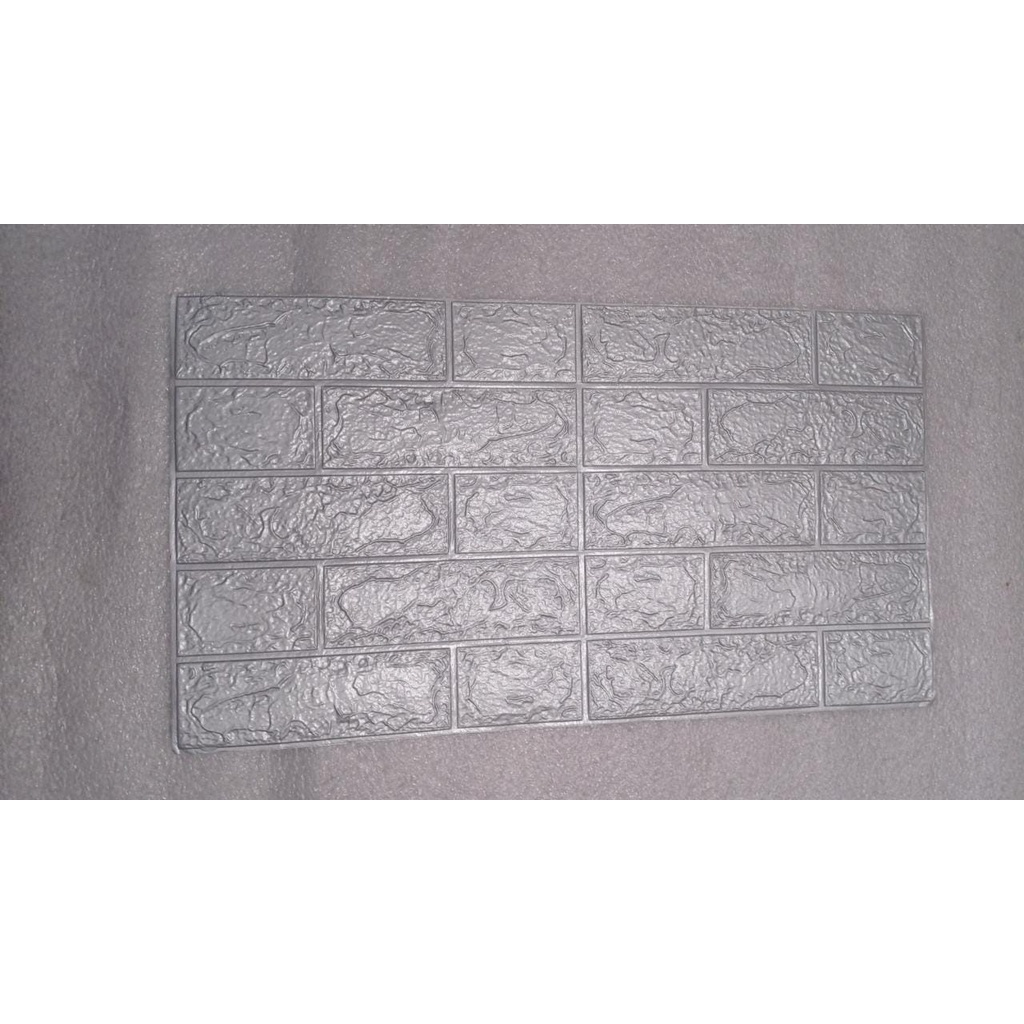 ⭐Gogoland⭐ Wallpaper Dinding Foam 3D Kecil Motif Batu Bata / Walpaper Stiker Dinding Dekorasi Kamar R535-ABU ABU