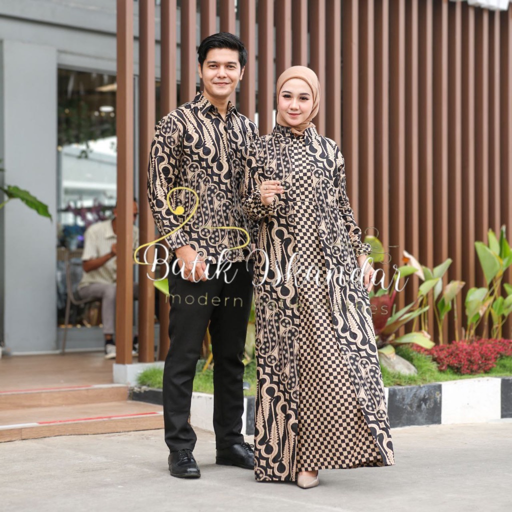 BISA PISAH Batik Couple Keluarga Sania ruffle ori ndoro jowi TERMURAH