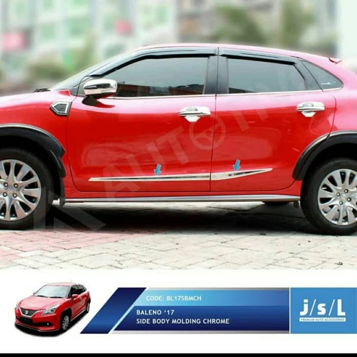 List Pintu Samping Baleno Hatchback Side Body Moulding Chrome