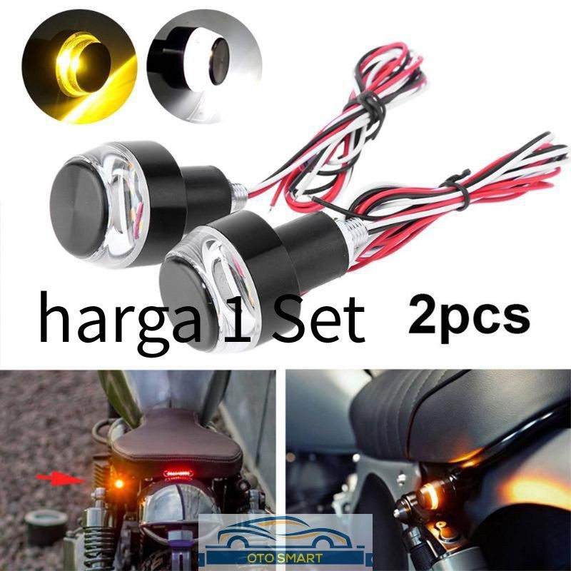 Lampu LED Jalu  Stang Motor DRL LED 2 Model Fungsi Sein Sen Motorcycle End Bar