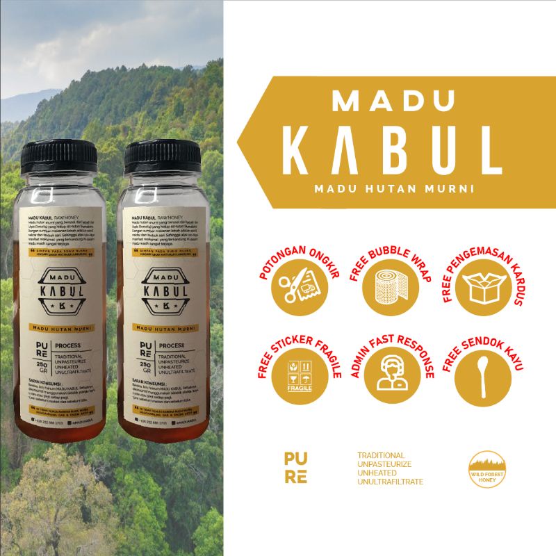 

Madu Hutan Liar Murni MADU KABUL 500gr