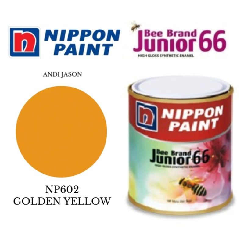 CAT BEE BRAND JUNIOR 66.  0.94 LITER NO NP602 GOLDEN YELLOW CAT MINYAK KAYU DAN BESI