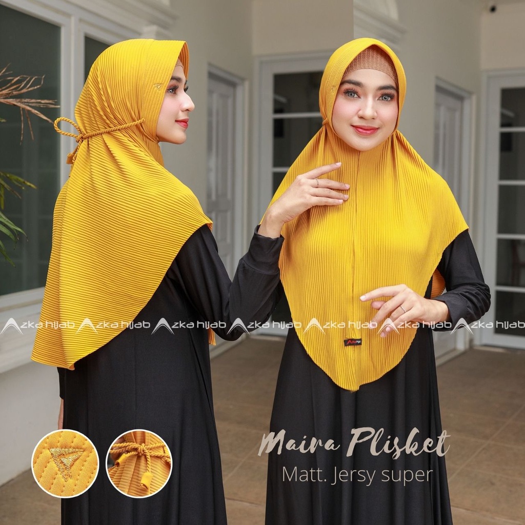 Jilbab Instan Bergo Maryam Plisket Maira Jersy Super premium Azka hijab