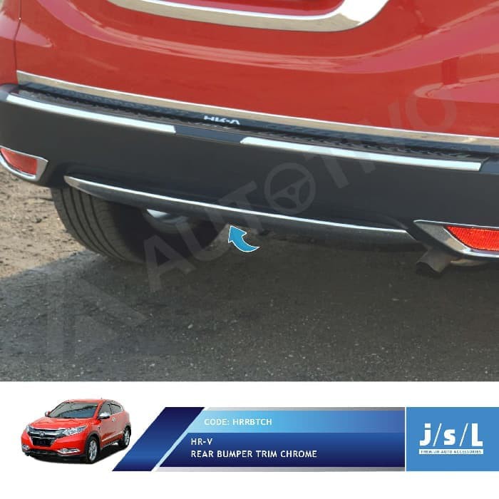 Honda HRV Aksesoris JSL List Bemper Belakang Rear Bumper Trim Chrome