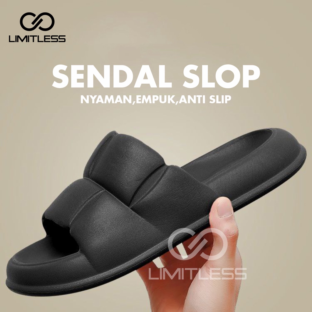 Sandal Slop Wanita Stylish Nyaman Sandal Wanita Rumah Empuk Sendal Cewek Slip On Comfortable Kekinian Terbaru