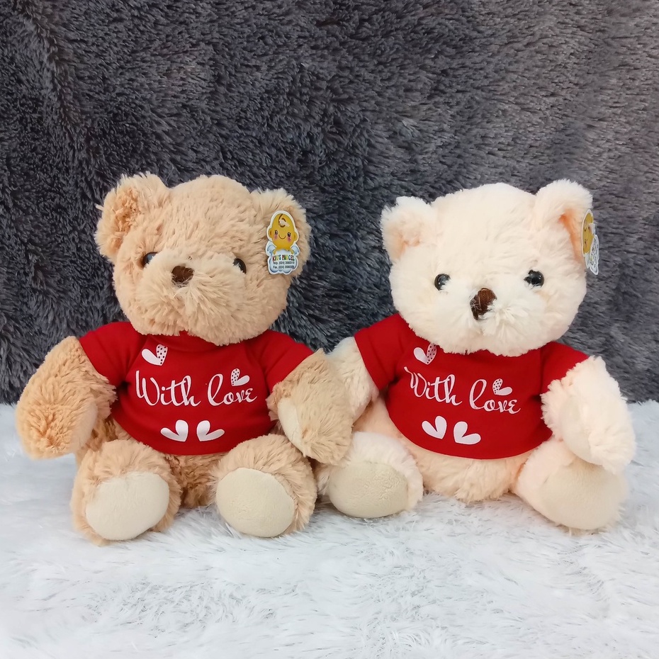 Boneka Beruang Teddy Bear Lucu Buat Pacar With Love 23 cm