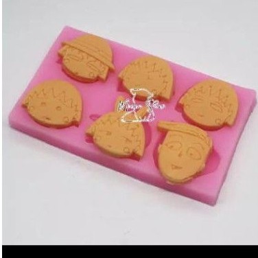 Cetakan Silikon Chibi Maruko Chan kartun komik lucu hias kue fondant coklat jelly puding resin