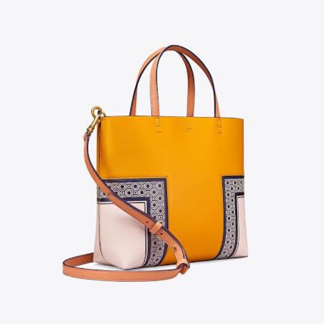 TORY BURCH BLOCK-T PRINTED MINI TOTE BAG