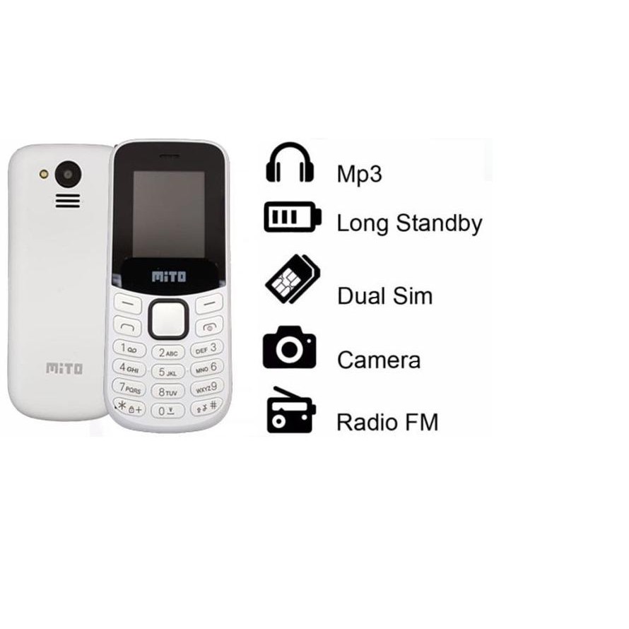 Hp Mito 120 Magic Voice Dual Sim Radio Fm Camera Radio Fm Model 120i Handphone Jadul Garansi Resmi Shopee Indonesia