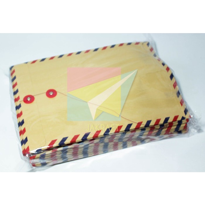 

Menyurat-Surat- Amplop Manila Coklat Airmail Executive Folio Tali Kualitas Kuat 80 Gsm -Surat-