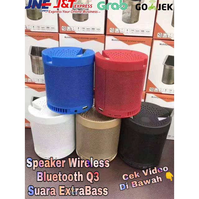 SPEAKER BLUETOOTH Q3 BT SPEAKER WIRELESS PORTABLE Q3 BASS