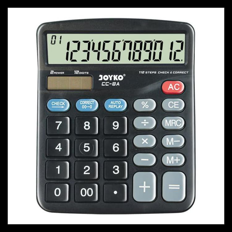 

Terlaris Calculator / Kalkulator Joyko Cc-8A / 12 Digits / Check Correct Barang Bagus