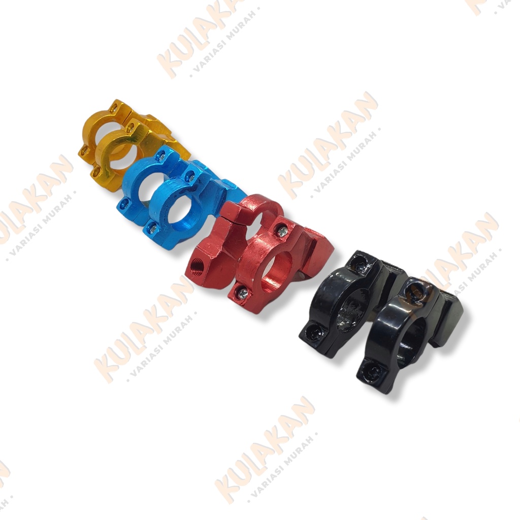 Dudukan Bracket Breket Adaptor Dudukan Spion CNC Stang Drat Honda Sepasang Universal Satria Fu Vixion