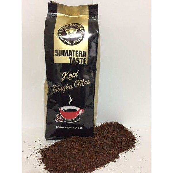 

Kopi Tungku Mas / Kopi Sidikalang / Kopi Medan Bubuk Kasar & Halus