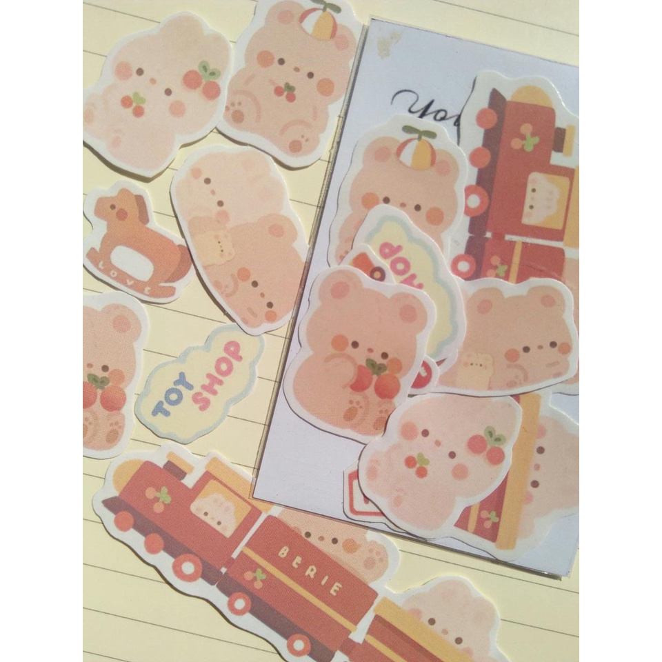 

Stiker Flake Korean Bear Kiss Cut