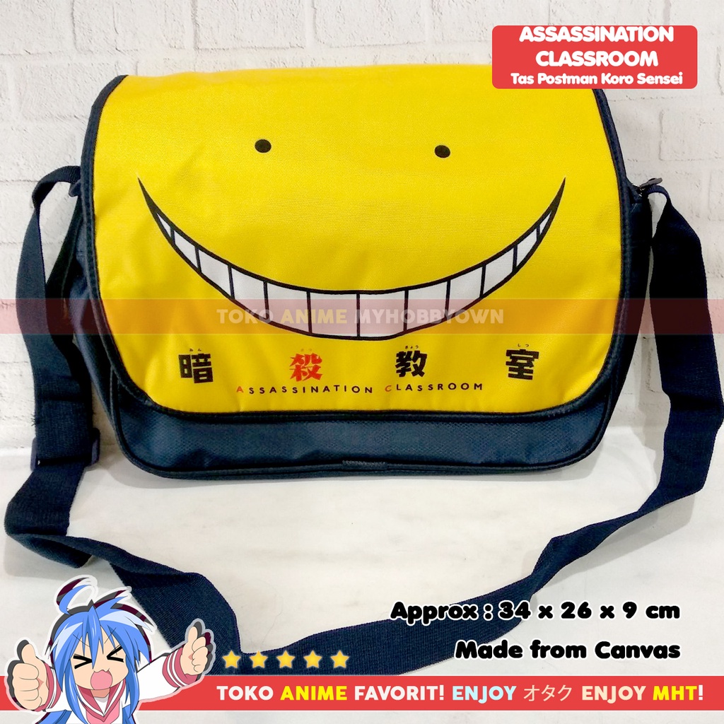 Tas Selempang Anime Assassination Classroom Ansatsu Kyoshitsu Koro Sensei Postman Messenger Bag