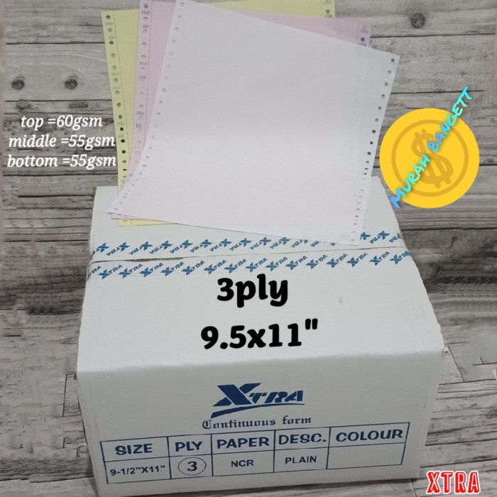 

(BISA COD) Kertas continuous form 3ply 9.5x11