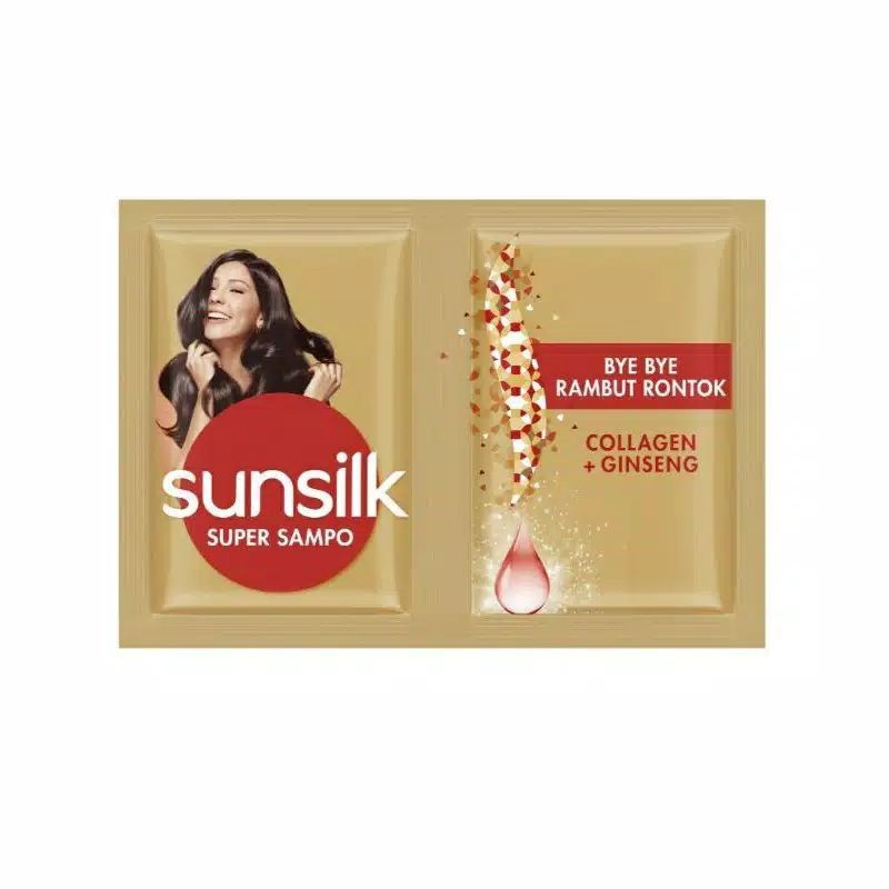 SUNSILK Shampoo Super Bye Bye Rambut Rontok Sachet By isyana 9ml x 12