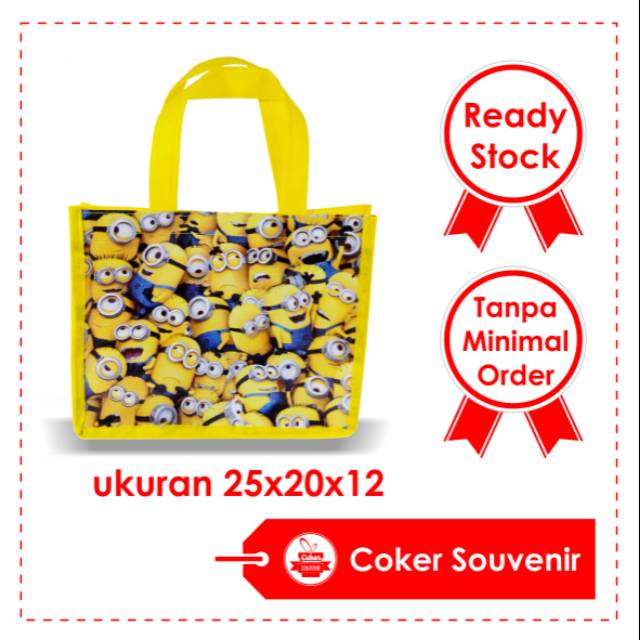 

Tas ultah minion / tas souvenir ulang tahun / 25x22x12cm