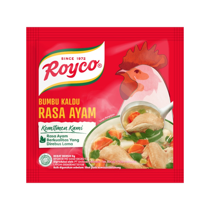 

Royco Bumbu Kaldu Ayam 10 Sachet x 8 gram - Bumbu Kaldu Ayam, Penyedap Makanan, Bumbu Kaldu