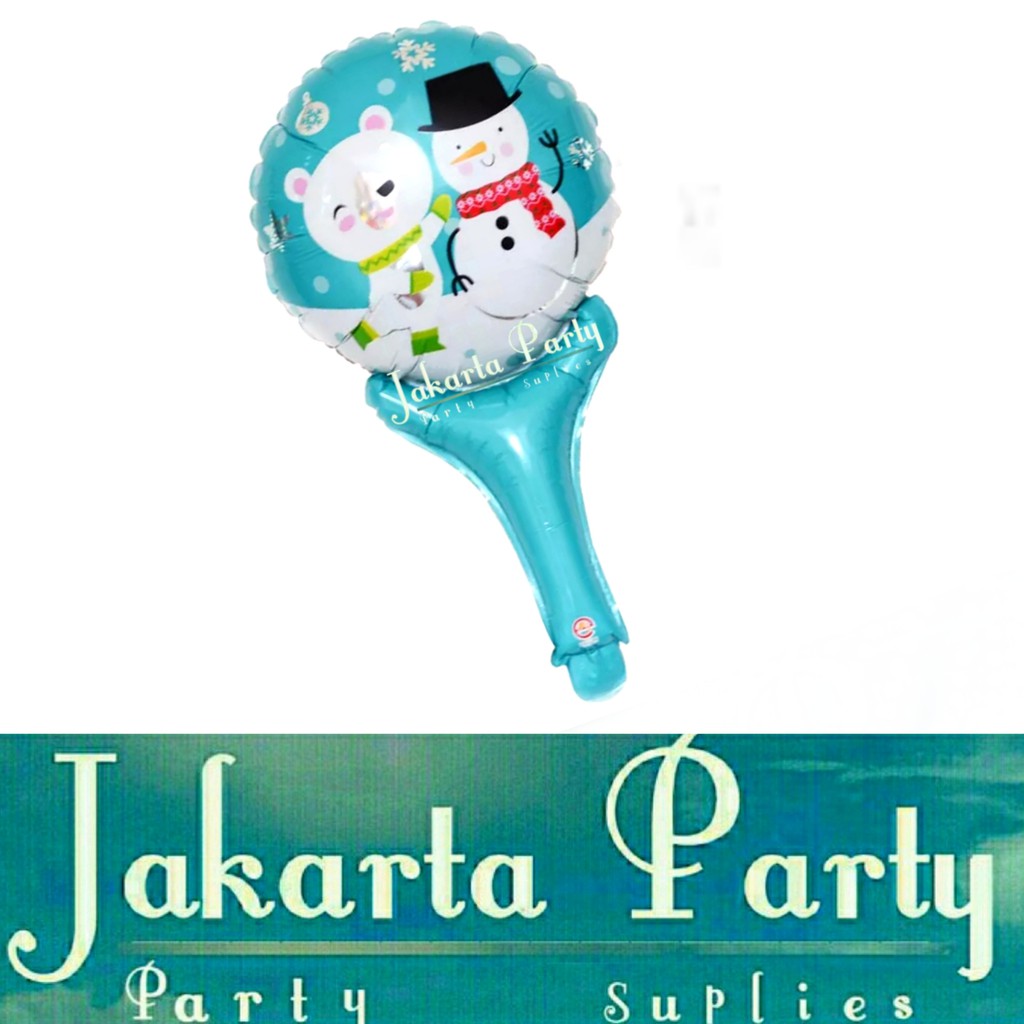 Balon Foil Pentungan Natal / Balon Snowman / Balon Christmas / Balon Xmas