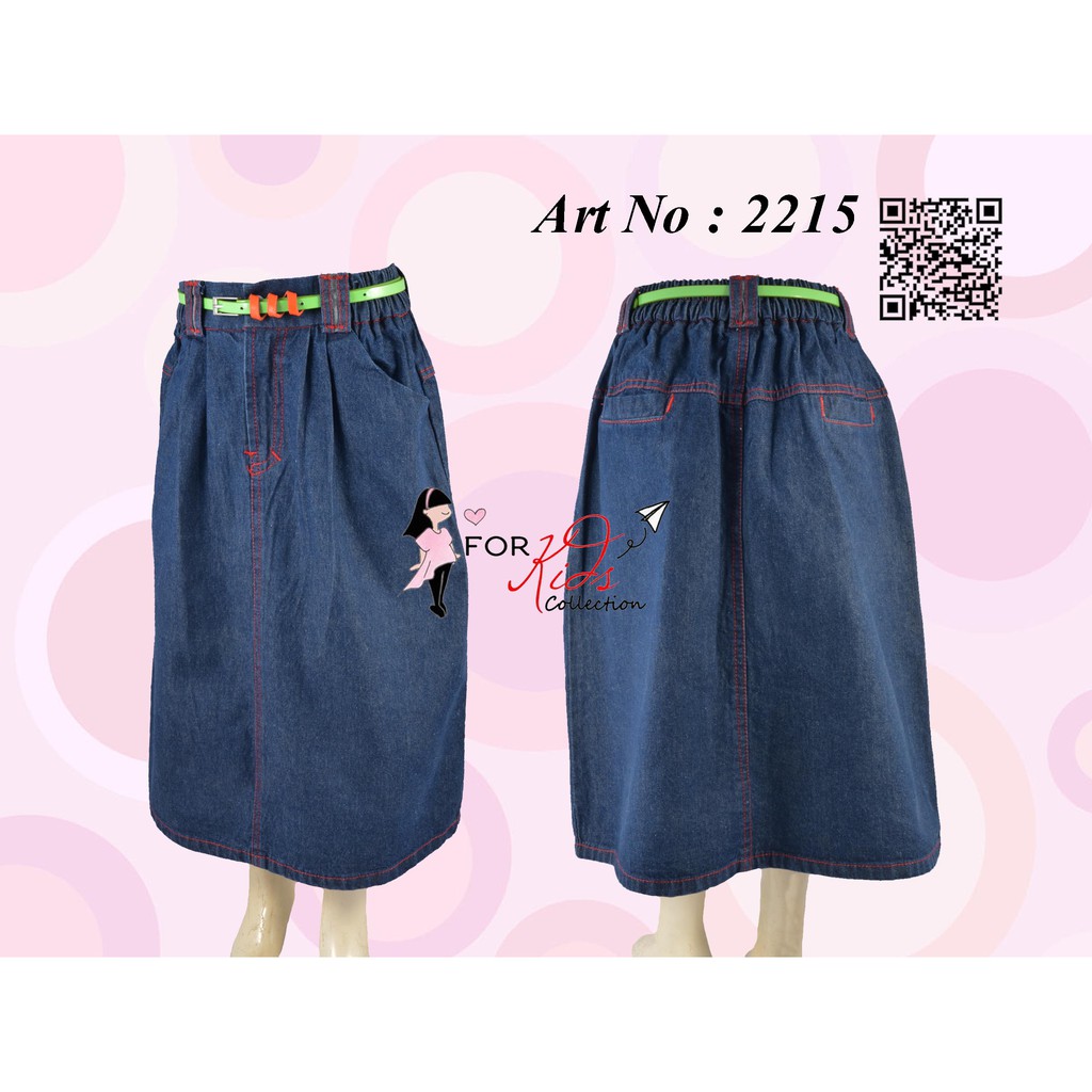 Rok Panjang Denim Anak Perempuan