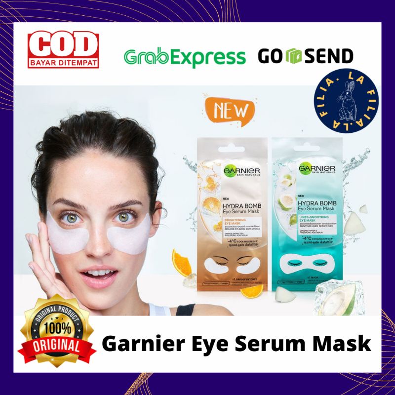 ❤️LaFilia❤️ GARNIER HYDRA BOMB EYE SERUM MASK 6GR - MASKER MATA GARNIER - EYE MASK - GARNIER EYE MAS