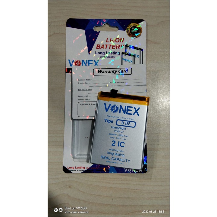 Baterai Double Power Vivo V7 B-D5 Batre HP Vonex Original