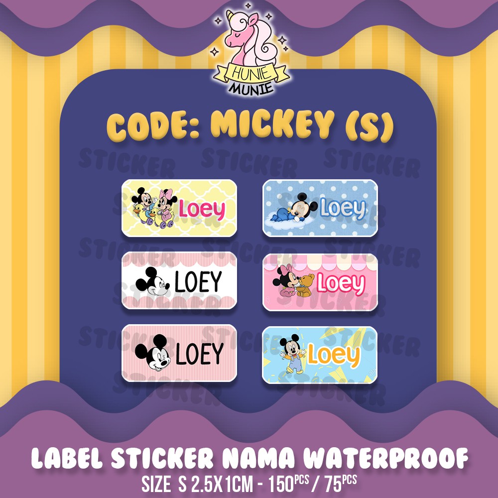 

Sticker Label Nama - Baby Mickey & Minnie Mouse (150PCS) Stiker