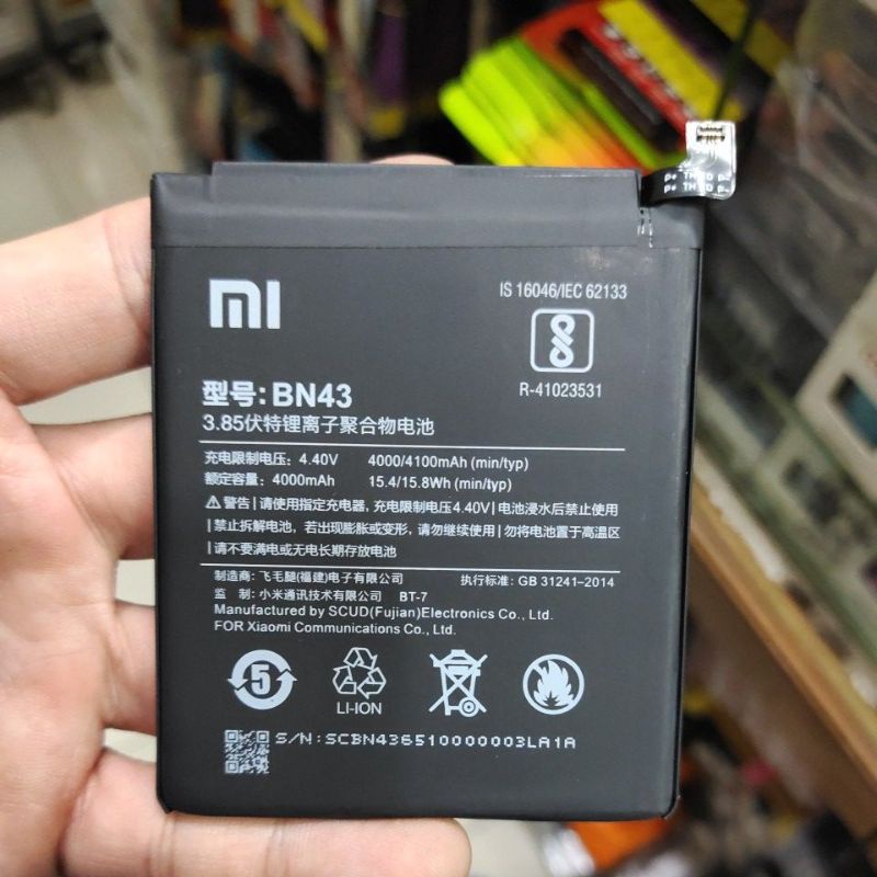 XIAOMI MI 5X / A1 / NOTE 5A / BN31 , XIAOMI REDMI 4A / BN30 , XIAOMI REDMI 5A / BN34 , XIAOMI REDMI NOTE 4X / BN43 baterai battery batre