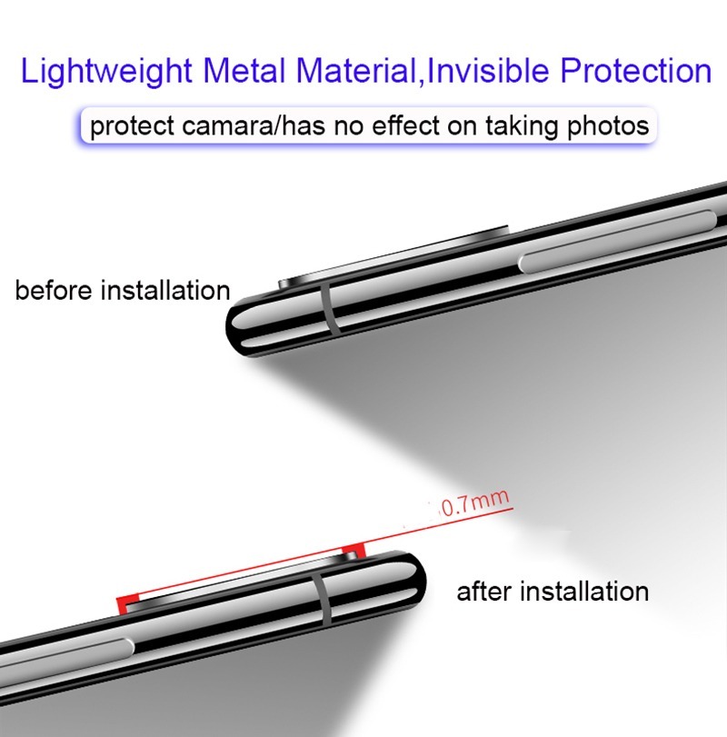 Pelindung Lensa Kamera Anti Jatuh Bahan Kaca + Metal Untuk Iphone 12 11 Pro Max Hd Frame 12mini