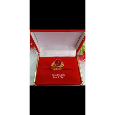 cincin permata emas 916
