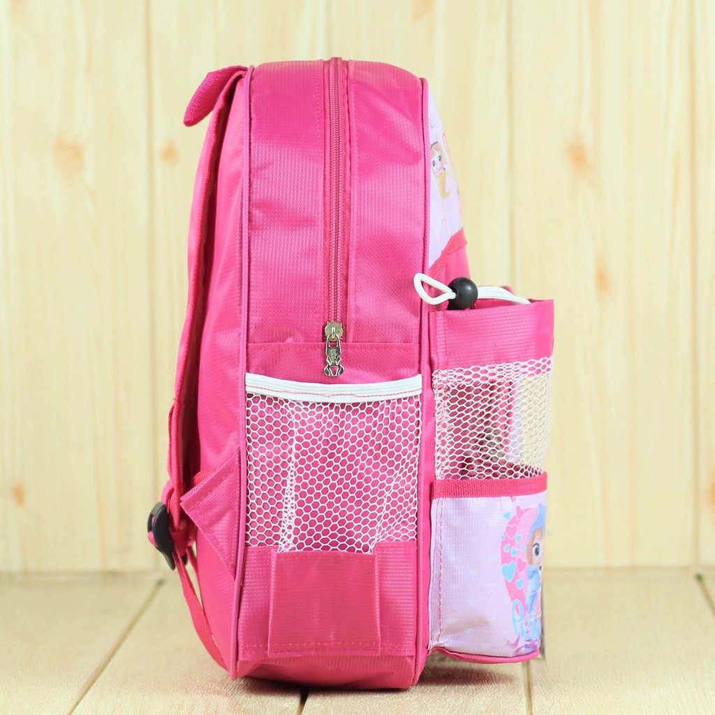 Tas Ransel Sekolah Anak Little Princess Pink Karakter Perempuan Laki Laki Botol Minum SD PAUD TK Termurah Terbaru Lucu Keren Stylish